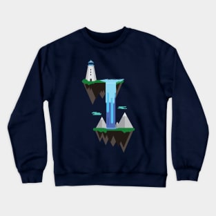 Floating island with lighthouse Crewneck Sweatshirt